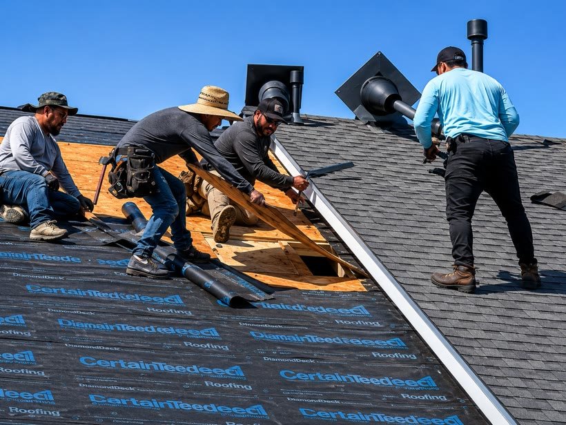 Roof Installation in Progress